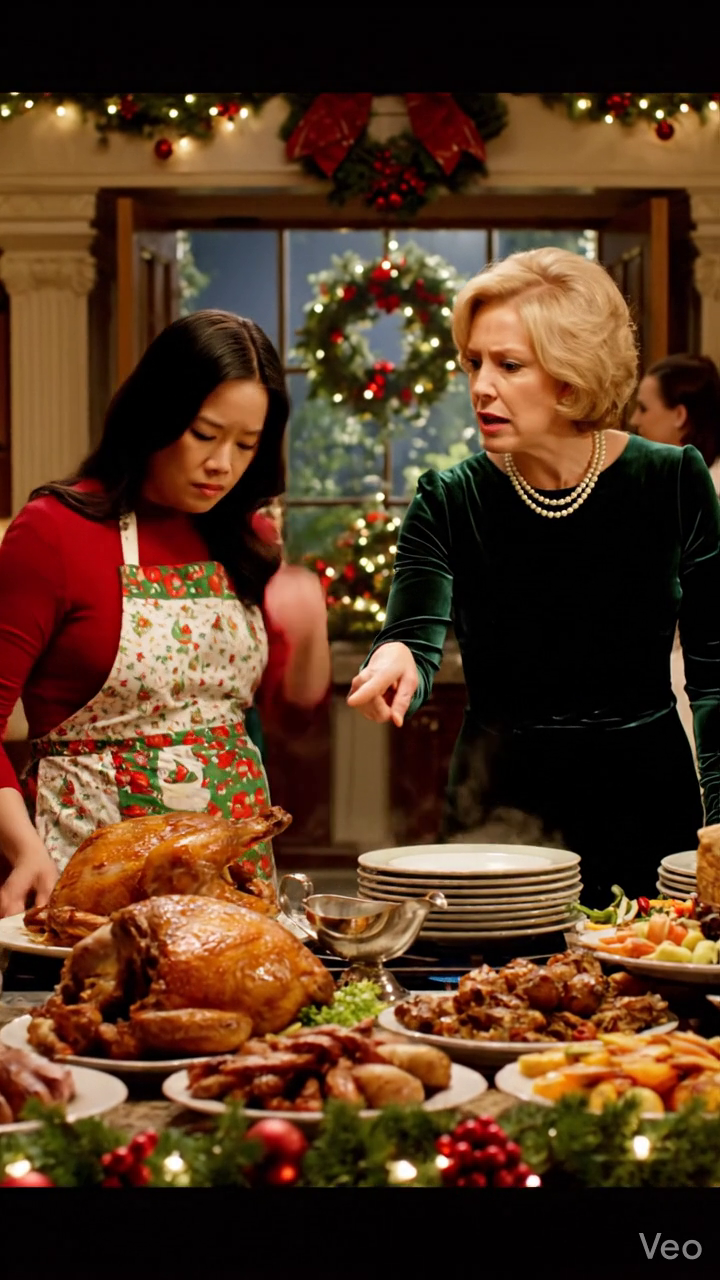 Je n'ai jamais dit dans mes lois que je suis la fille du juge en chef. Quand j'avais 7 mois de grossesse, ils m'ont forcé à cuisiner tout le dîner de Noël seul. Ma belle-mère m'a même fait manger debout dans la cuisine, affirmant que c'était bon pour le bébé. Quand j'ai essayé de m'asseoir, elle m'a poussé si violemment que j'ai commencé à faire une fausse couche. J'ai demandé à mon téléphone d'appeler la police, mais mon mari l'a arraché et harcelé, je suis un avocat. Vous ne gagnerez pas. J'ai regardé droit dans ses yeux et lui ai dit calmement : 