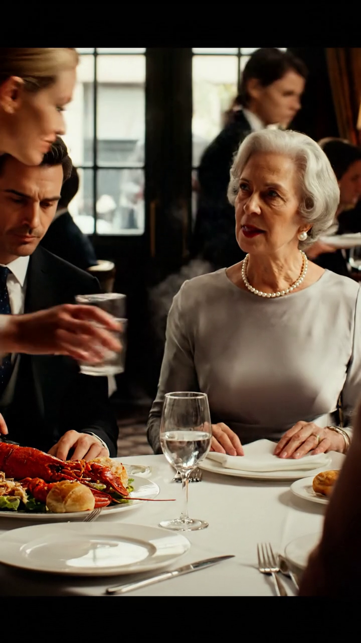 « Nous n'avons pas fait d'assiette supplémentaire, » dit ma belle-fille, faisant glisser un verre d'eau vers moi pendant que sa famille mangeait du homard et des rouleaux beurrés sous les lumières chaudes de la salle à manger. Mon fils a à peine levé les yeux avant d'ajouter, 