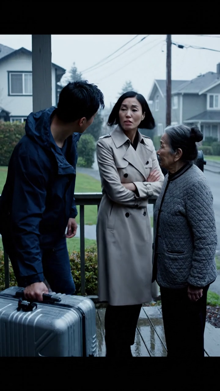 Mon fils a discrètement porté ma valise sur le porche tandis que sa femme m'a dit,