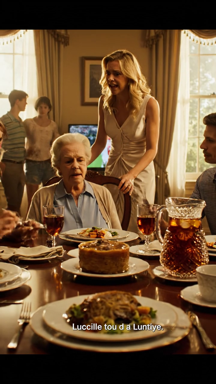 Pendant le déjeuner en famille, ma fille m'a dit qu'il y avait assez de bruit pour que tout le monde entende.