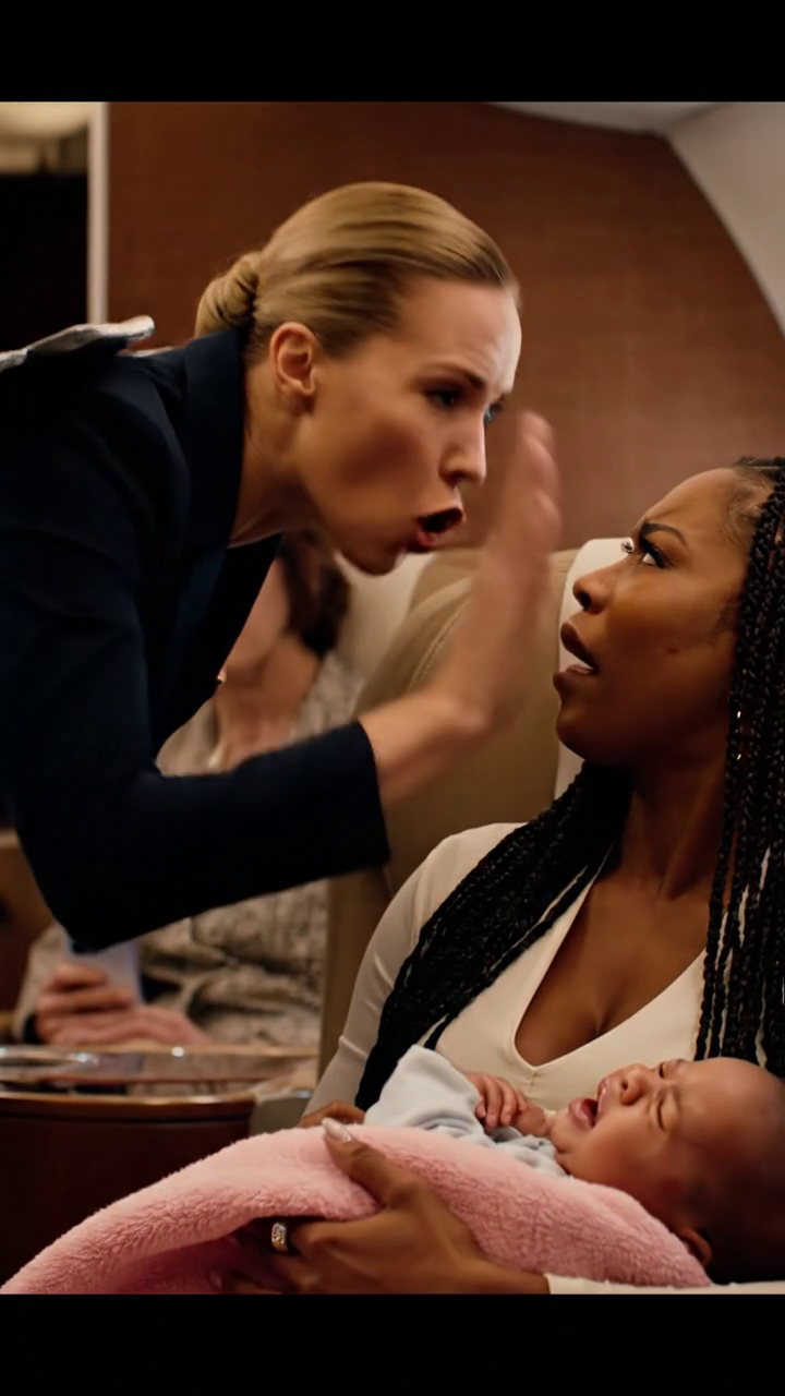 L'agent de bord Slapped Black Maman tenant bébé Je ne savais pas que son mari possédait la compagnie aérienne! Nouvelles