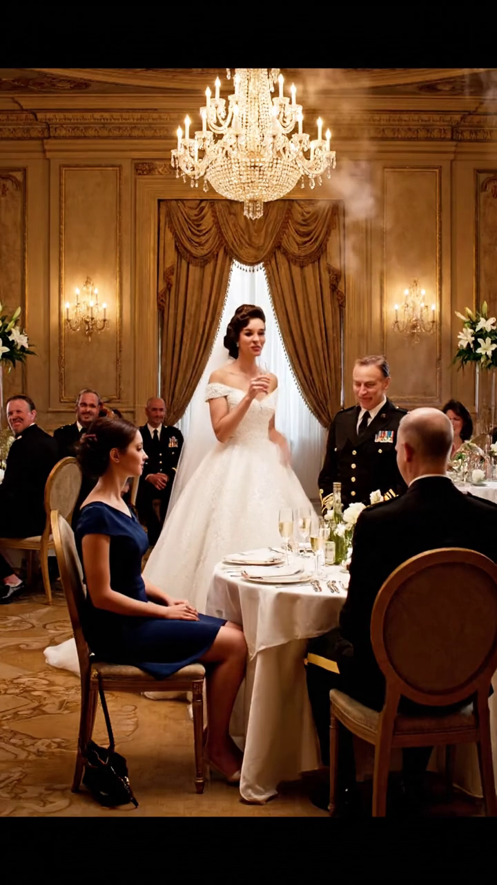 Au mariage de ma sœur, j'étais assise près de la porte de service, puis le Groom marchait, bowed, et Said,...