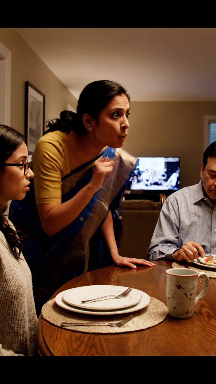 Ma mère a frappé sa fourche vers le bas et a dit, 