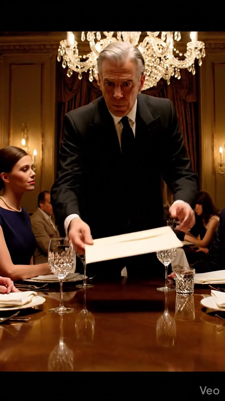 L'enveloppe a glissé sur la table de chêne poli et s'est arrêtée à côté de mon assiette si doucement que, pendant une seconde, elle s'est sentie presque polie. Robert Harper a gardé deux doigts dessus plus longtemps, comme s'il voulait que je comprenne le nombre à l'intérieur avant même que je regarde. De l'autre côté de lui, Margaret s'assit sous le lustre avec ce club de campagne composé sourire les femmes portent quand elles ont déjà décidé comment la soirée devrait se terminer. Mon mari a regardé son verre d'eau. Le jazz doux est parti du salon. Cristal. Du linge. Argenterie placée avec précision militaire. C'était le genre de dîner où personne n'a élevé la voix, mais chaque phrase est sortie habillée pour une négociation. Nouvelles