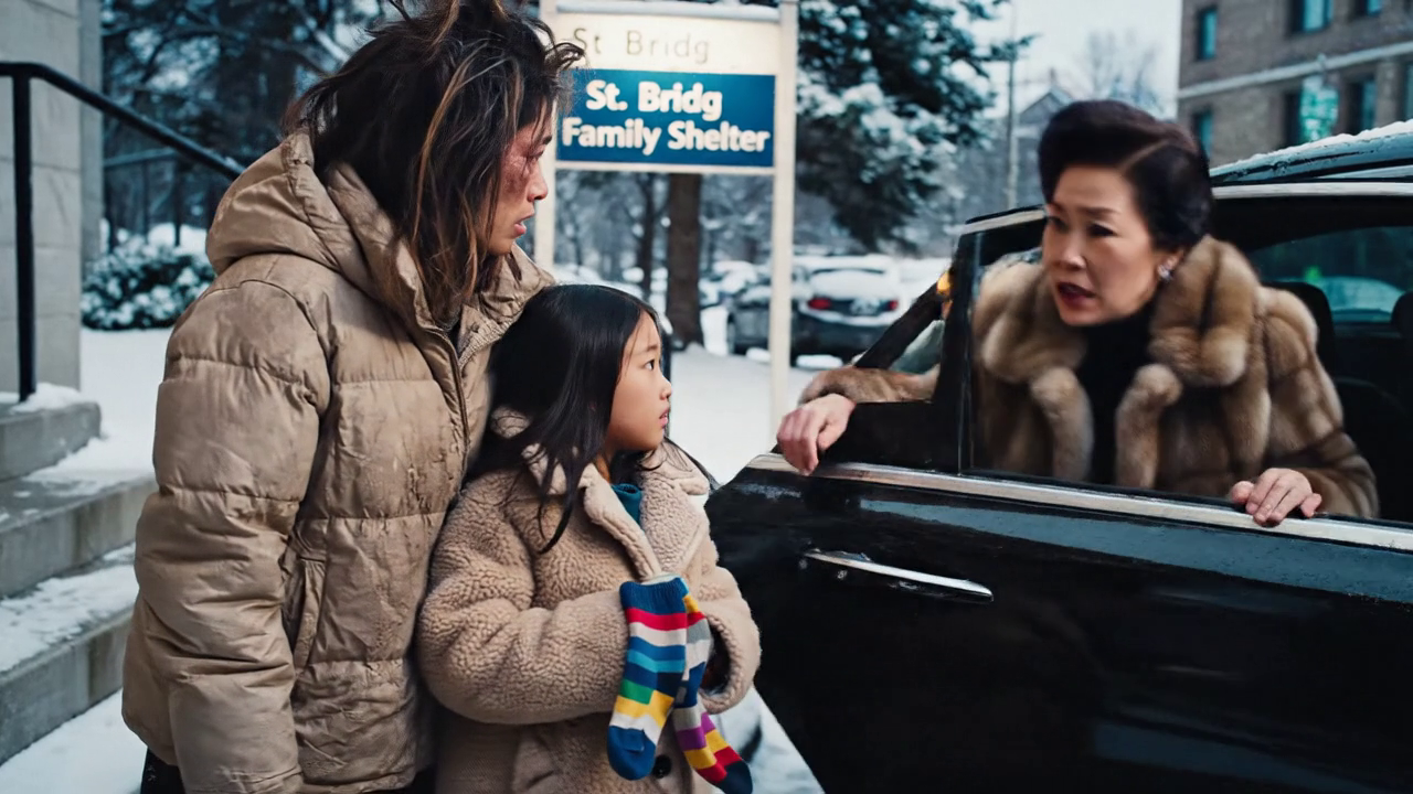 Ma riche grand-mère m'a repérée, ainsi que ma fille de 6 ans, à l'extérieur de l'abri familial St. Bridg, un matin d'hiver. Elle a demandé franchement, pourquoi tu ne vis pas dans ta maison sur la rue Hawthorne ? Quelle maison ? Trois jours plus tard, je suis arrivé à un événement familial haut de gamme, et mes parents sont devenus pâles quand ils ont vu ma grand-mère entrer avec un étranger et un gros dossier. Nouvelles