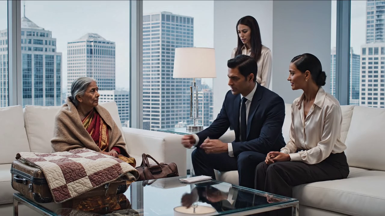 Ma maison a été détruite par une tornade, alors je suis allé chez mon fils. Il a dit, 