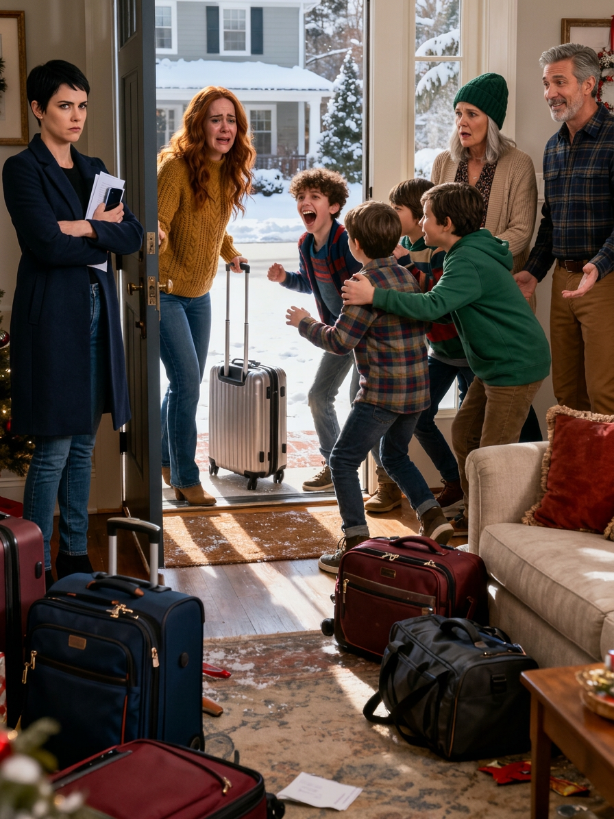 Ma mère m'a supplié de rentrer pour les fêtes. Après un vol de 10 heures, elle a ouvert la porte. Il suffit de garder votre frère. Nous allons sur un voyage de famille. Ils ont tous ri. J'ai dit une chose. Et c'est quand ils sont devenus fous. J'ai pleuré aussi, puis maman a continué à siffler.