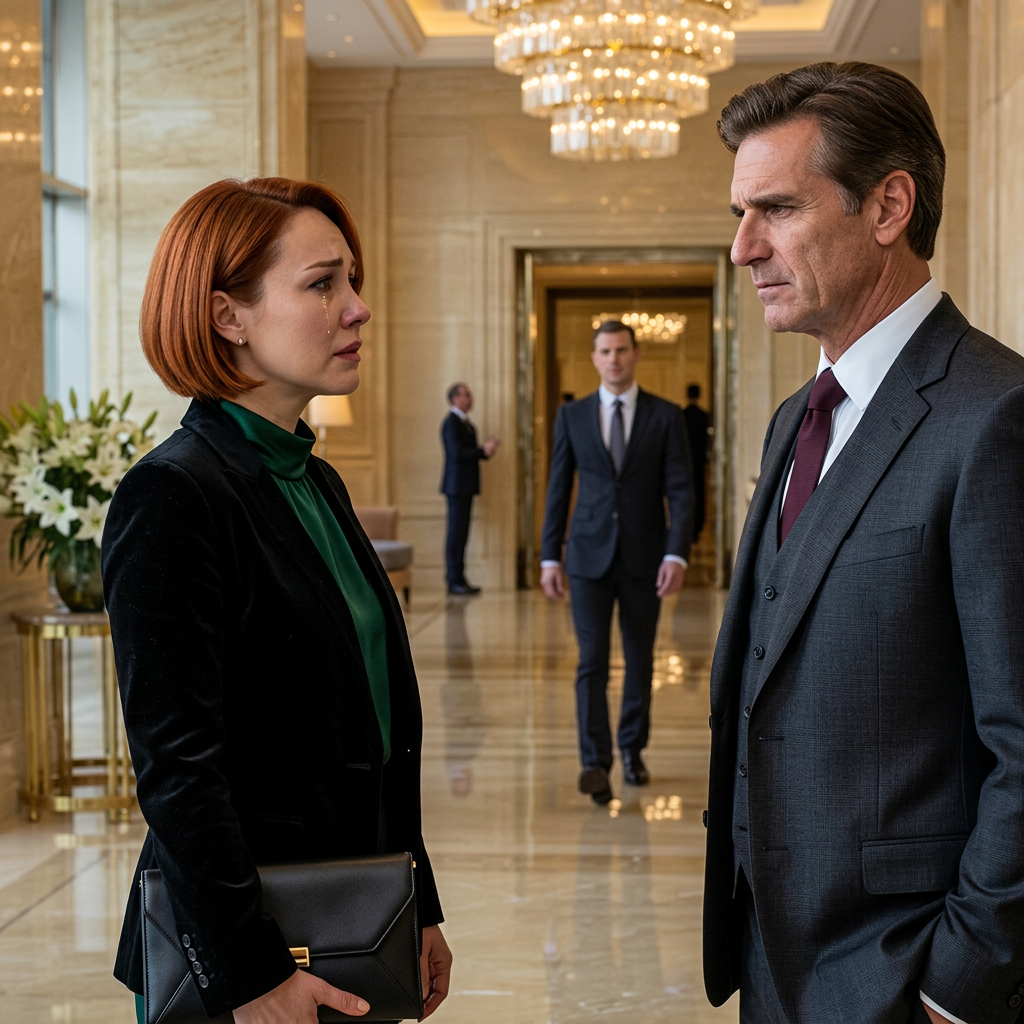 Vingt ans après que mon père m'ait jeté dehors pour devenir enceinte à dix-sept, il m'a vu debout dans le hall de marbre d'un hôtel de luxe, m'a regardé haut et bas, et Smirked, la vie vous enseigne une leçon encore?