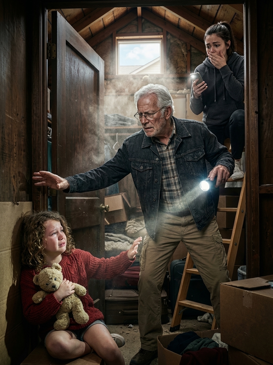 J'ai fait un don pour mon fils, alors que lui et sa fille étaient à Hawaii une heure plus tard, elle a pleuré... quelqu'un pleure dans l'attique, et ce n'est pas une télé. Je suis un travailleur social, donc j'ai l'impression que ma vie a été consacrée à ça, à l'achat d'une bière ou d'une bière... Mais le bruit était petit, shaky et humain. Quand j'ai mis le dos à l'atterrisseur, la maison s'est mise à mourir tant que le sang a commencé à se refermer dans le corner. J'ai ouvert la porte... et une petite fille m'a regardée et j'ai pleuré...