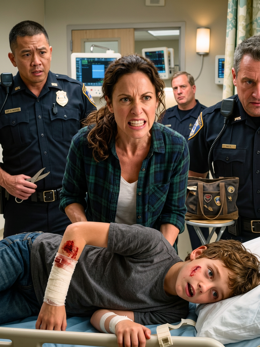 A 12h47, mon 11 ans murmura, Maman, Oncle m'a poussé dans le verre là sang partout. Quelques minutes plus tard, la police a attaché mon enfant saignant et a pris calmement mon frère histoire. À l'aube, je suis arrivé à la fois comme avocat de la mère et de l'enfant, a tiré des images de sécurité, une vieille ordonnance de restriction, et le casino glisse et a tourné toute l'affaire à l'intérieur. Ce soir-là, mon frère était enchaîné, mes parents ensanglantaient dans le couloir, et j'ai pris une décision qui a mis fin à notre famille pour toujours.