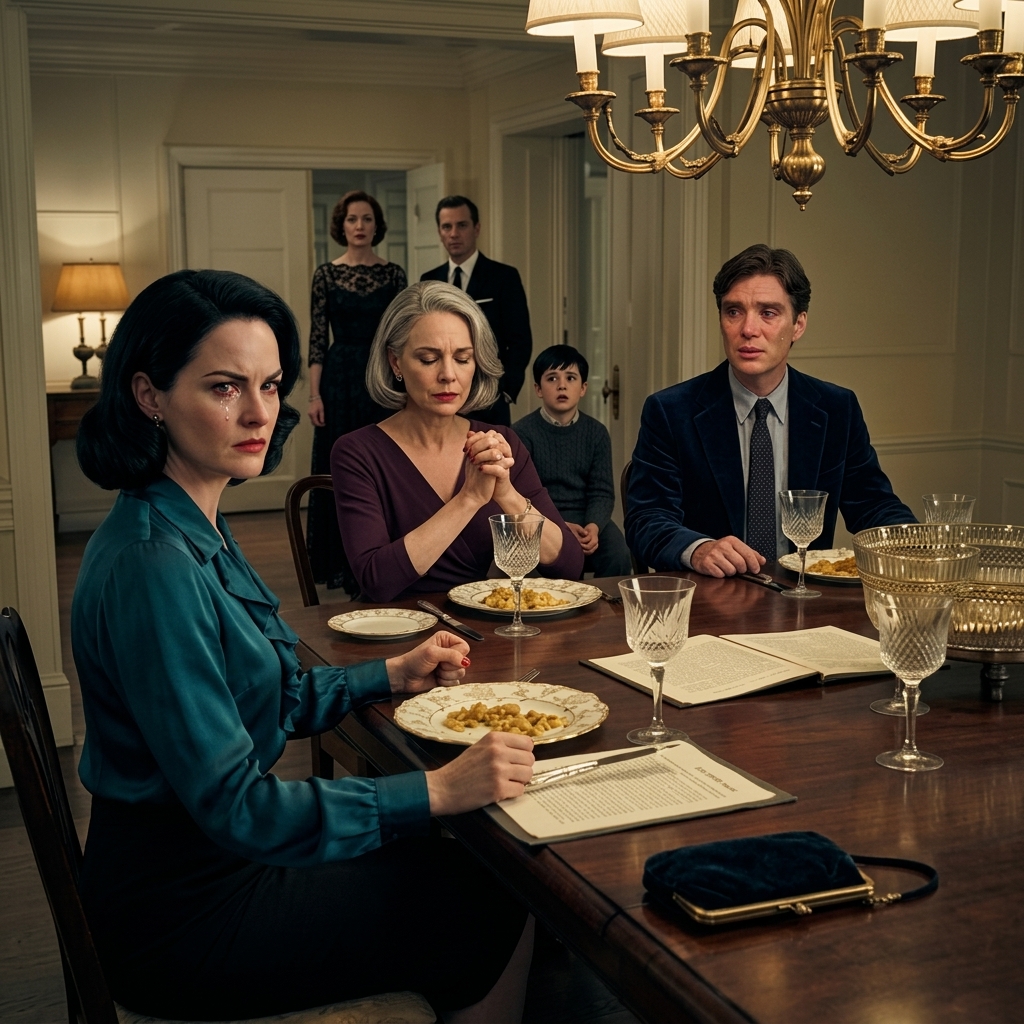 « Nous avons révisé le testament, , , dit ma mère, en mangeant du ragoût de boeuf sous l'ancien lustre à Sacramento, sa voix douce, comme si annoncer un dessert plutôt qu'une trahison. Cette maison et le manoir de Tahoe seront Parker et Olivia. Tu n'as plus besoin d'eux. Vous avez votre propre vie maintenant. Je pose lentement mes ustensiles, puis je me lève. Et c'est le moment où tout a commencé à glisser hors de contrôle.