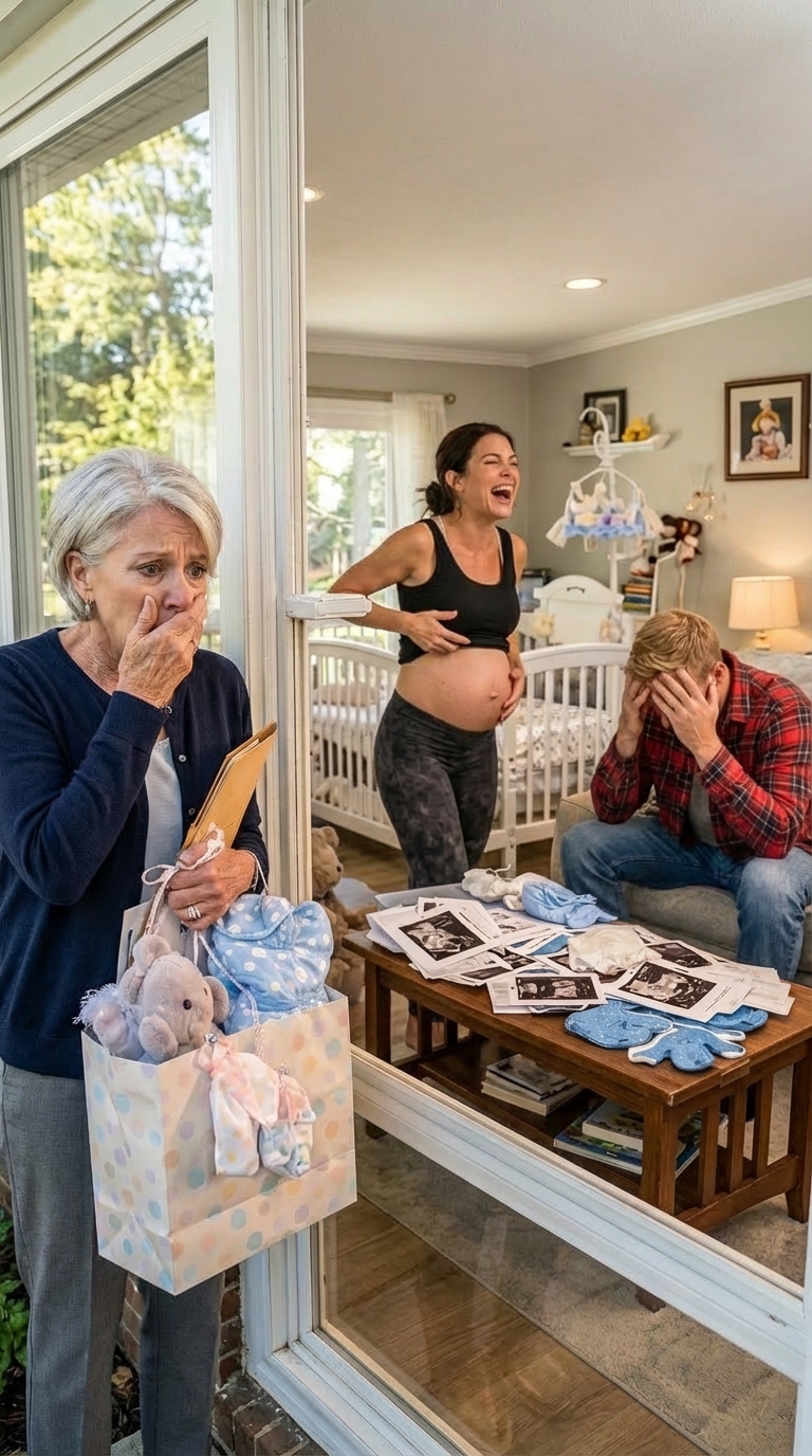 « Je revenais du notaire d'une grande humeur et je voulais annoncer à mon fils la grande nouvelle. Je leur apportais des cadeaux pour mon futur petit-fils. Mais par la fenêtre ouverte, j'ai vu ma belle-fille enlever un faux ventre enceinte et dire à mon fils...