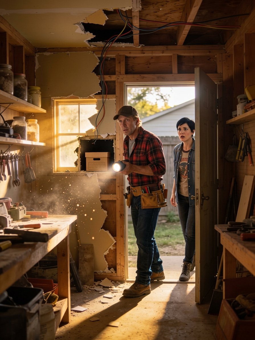 Un an après la mort de ma femme, j'ai engagé un électricien pour réarranger son ancien atelier. Quand il a appelé et a dit, 