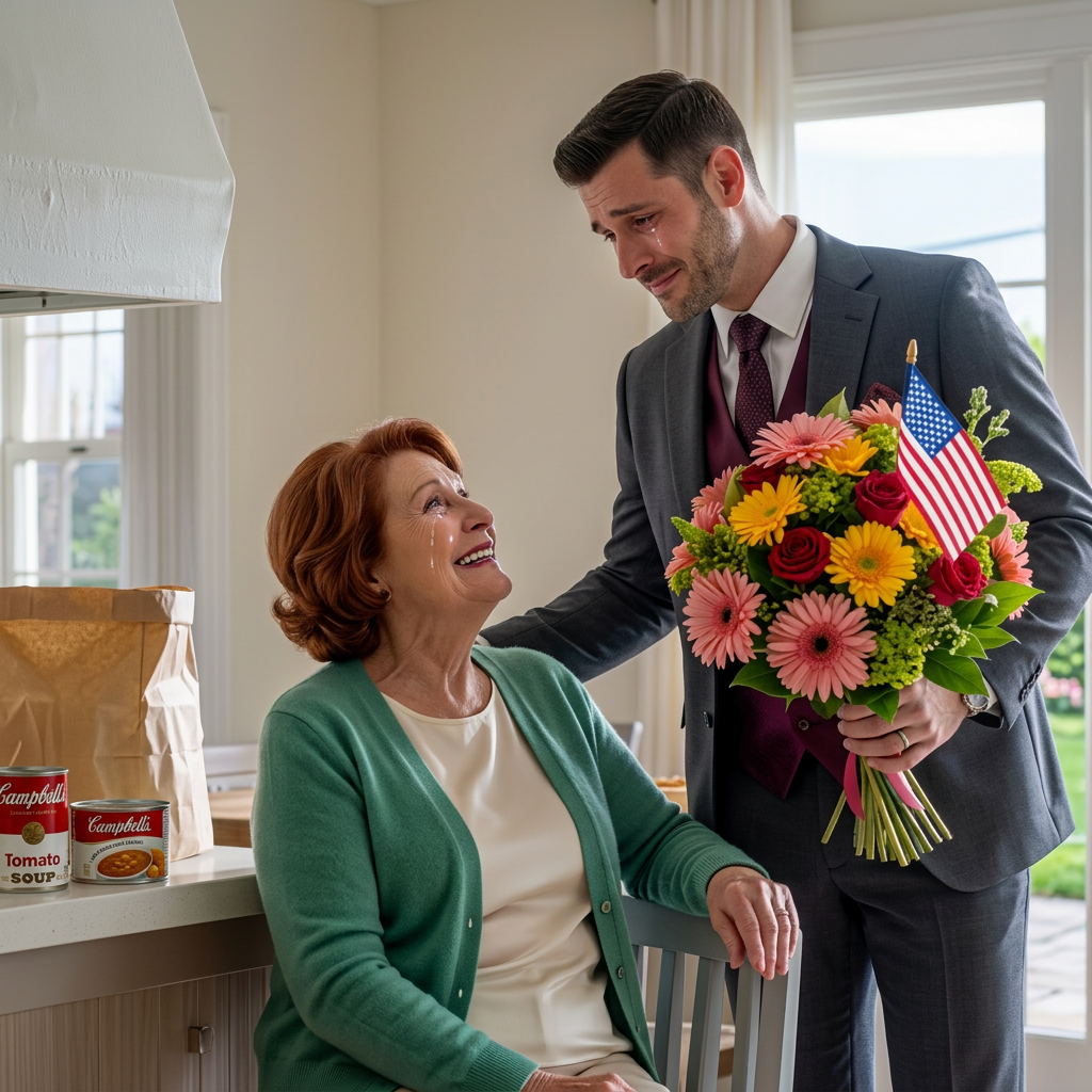 Le jour de la fête des Mères, mon fils millionnaire est venu me rendre visite avec des fleurs et m'a doucement demandé si j'étais satisfait des 5 000 dollars que ma belle-fille Clara m'envoie chaque mois. J'ai doucement répondu, 