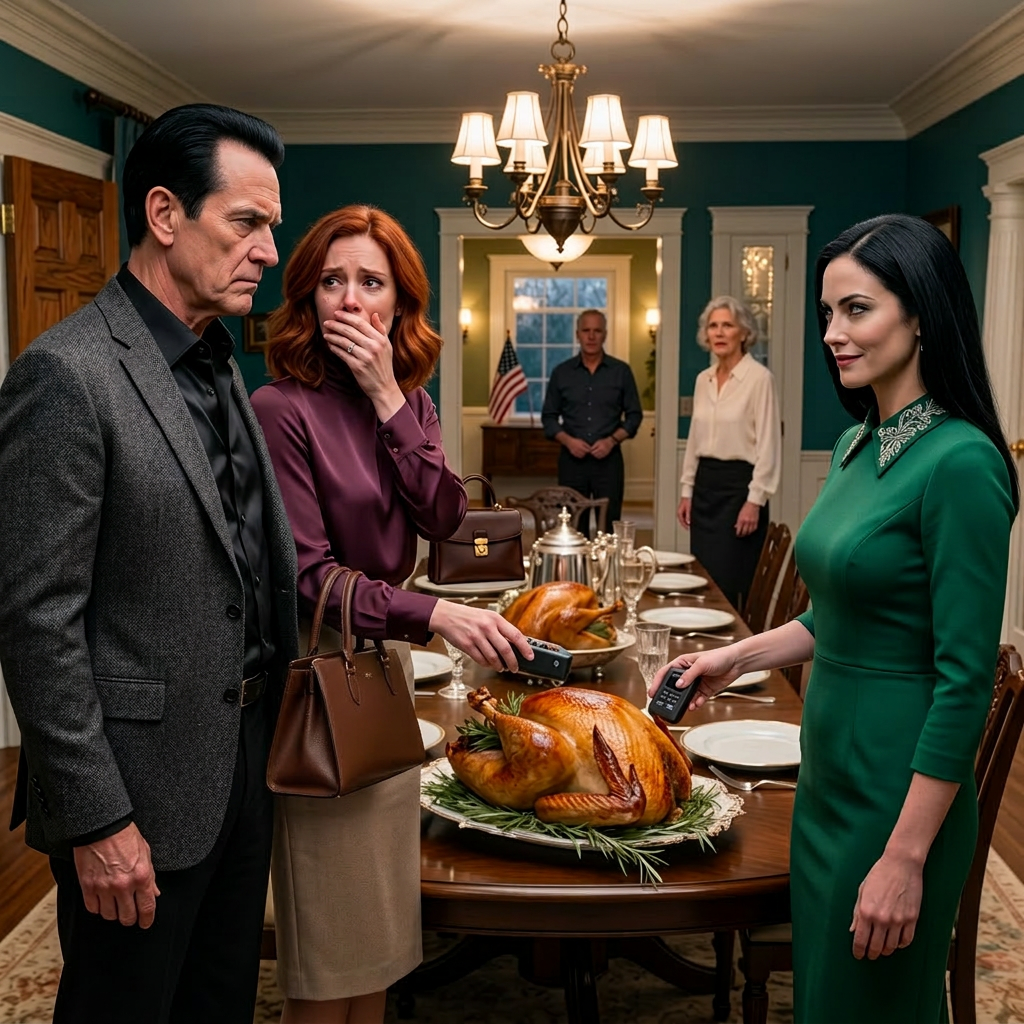 Mon père a apporté la femme qu'il avait vu au dîner d'action de grâce et m'a dit