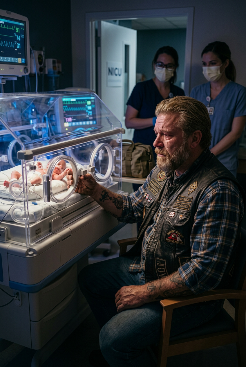 Pendant 47 jours consécutifs, un motard a refusé de quitter la NICU, s'occupant tranquillement d'un nouveau-né fragile qui n'est pas son enfant, mais il reste dévoué au chevet, prenant soin d'une loyauté féroce qui surprend les médecins, les infirmières et tout le monde.