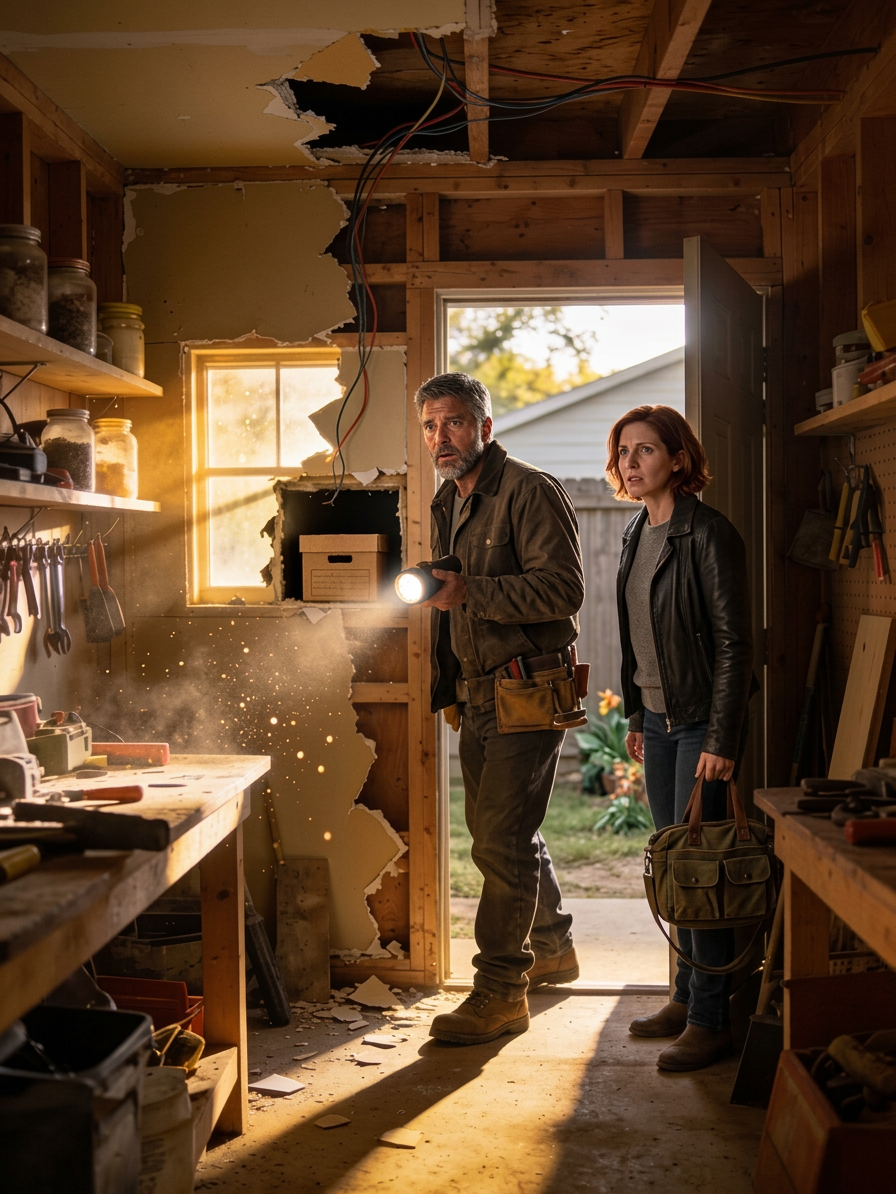Un an après la mort de ma femme, j'ai engagé un électricien pour réarranger son ancien atelier. Quand il a appelé et a dit,