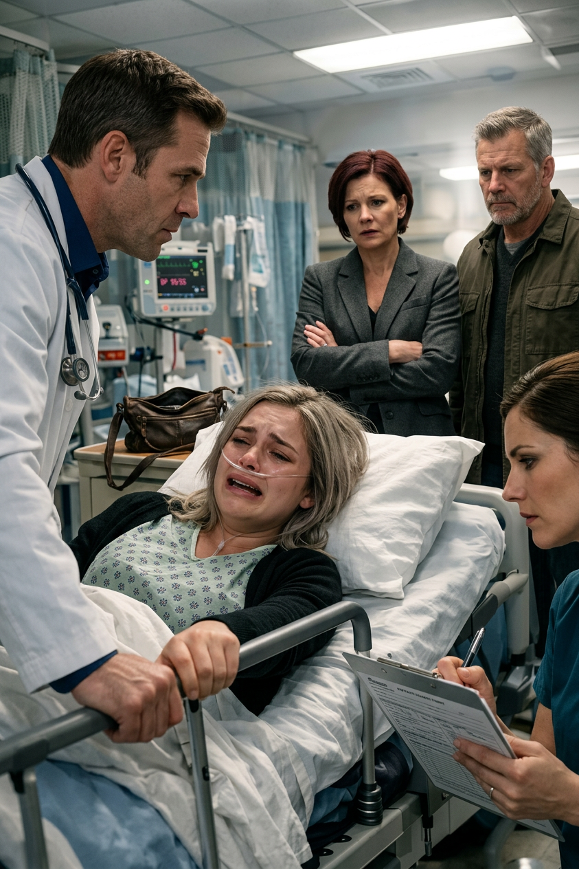 Après avoir été précipité aux urgences, mes parents ont dit qu'elle n'était pas à nous. Et je l'ai fait