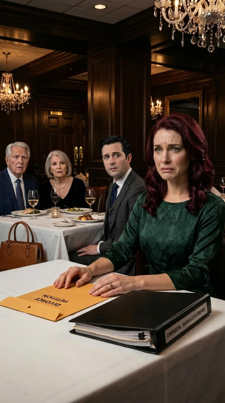 Je n'ai jamais dit à mon mari que j'avais 8 milliards de dollars en actions de la société de son père. Il pensait que j'étais la pauvre femme qu'il pouvait discrètement rejeter. Puis au dîner, son père a glissé une enveloppe de divorce à travers la table et a dit : 