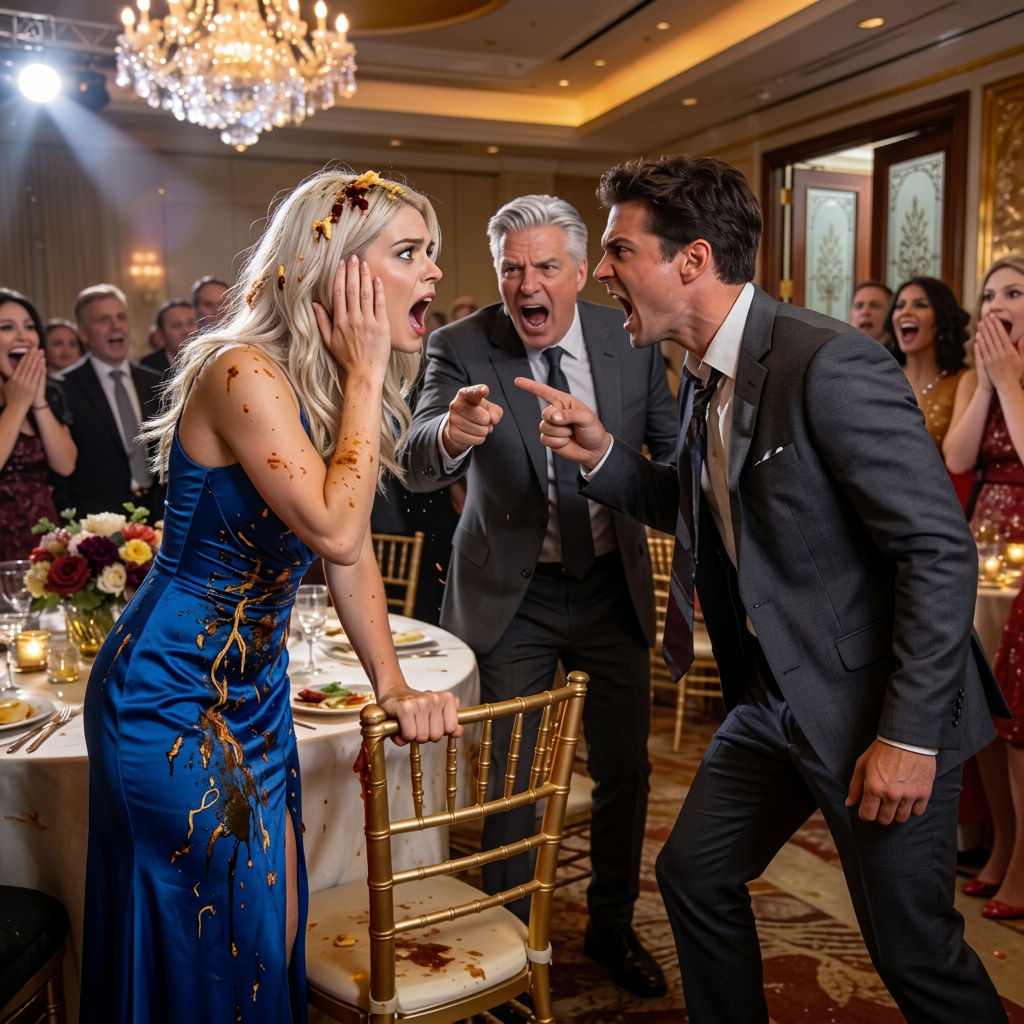 Reste loin de moi, tu es une femme malheureuse », a dit mon frère, qui m'a jeté de la nourriture en face à la cérémonie de son prix. Tout le monde rigole comme un drôle de film. Mais Soudain, son patron s'est accroché à Angly, shoué à lui