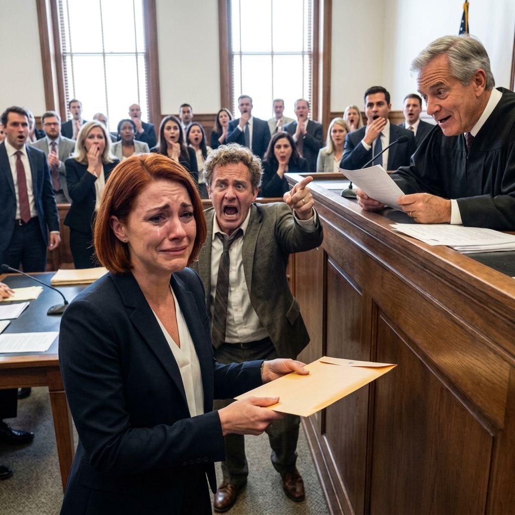 Pendant notre divorce, mon mari a ri en prenant la moitié de vos millions, y compris votre grand-mère. La salle d'audience a éclaté jusqu'à ce que je me tienne debout, a remis au juge mon enveloppe, et a dit, 