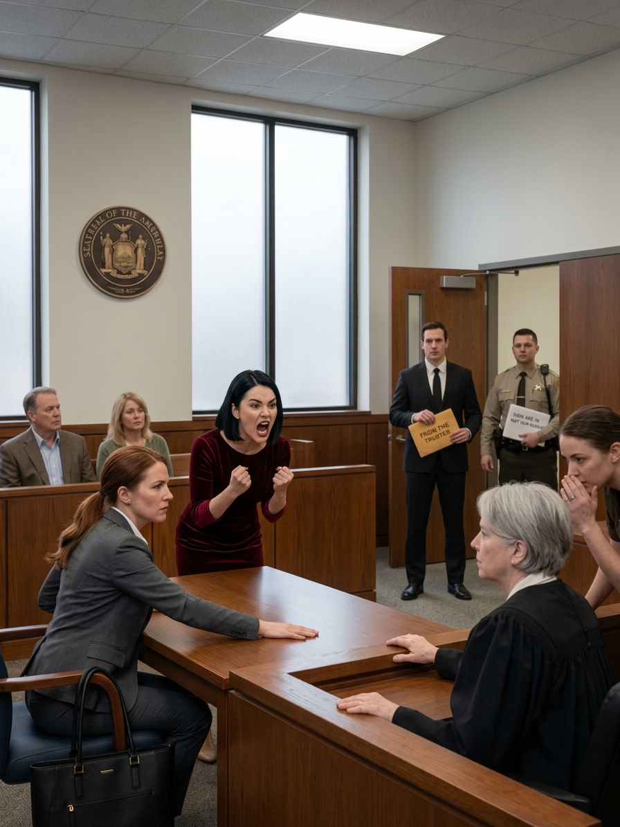 Ma sœur s'est mise en liberté dans une chambre à coucher et a demandé au juge de lui transmettre notre grand-père d'inhériter ce jour-là avec mes parents qui l'ont retrouvée comme eux. Son avocat a fait passer la parole à l'écart de la table, m'a appelé 