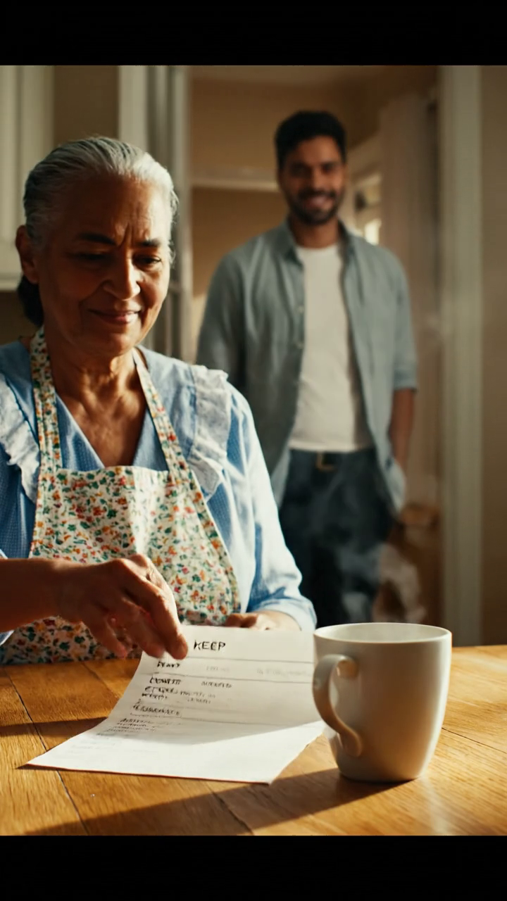 Ma belle-fille a glissé une liste dactylographiée sur ma table de cuisine, ce qu'il faut garder, ce qu'il faut faire, et quelques semaines plus tard mon fils a voulu utiliser cette même maison comme garantie pour sa femme, 300 000 $ de dettes, et j'ai seulement plié le papier, souri, dit merci, puis emballé tranquillement le dimanche matin au moment où les lettres certifiées sont apparues, leurs visages avaient changé News