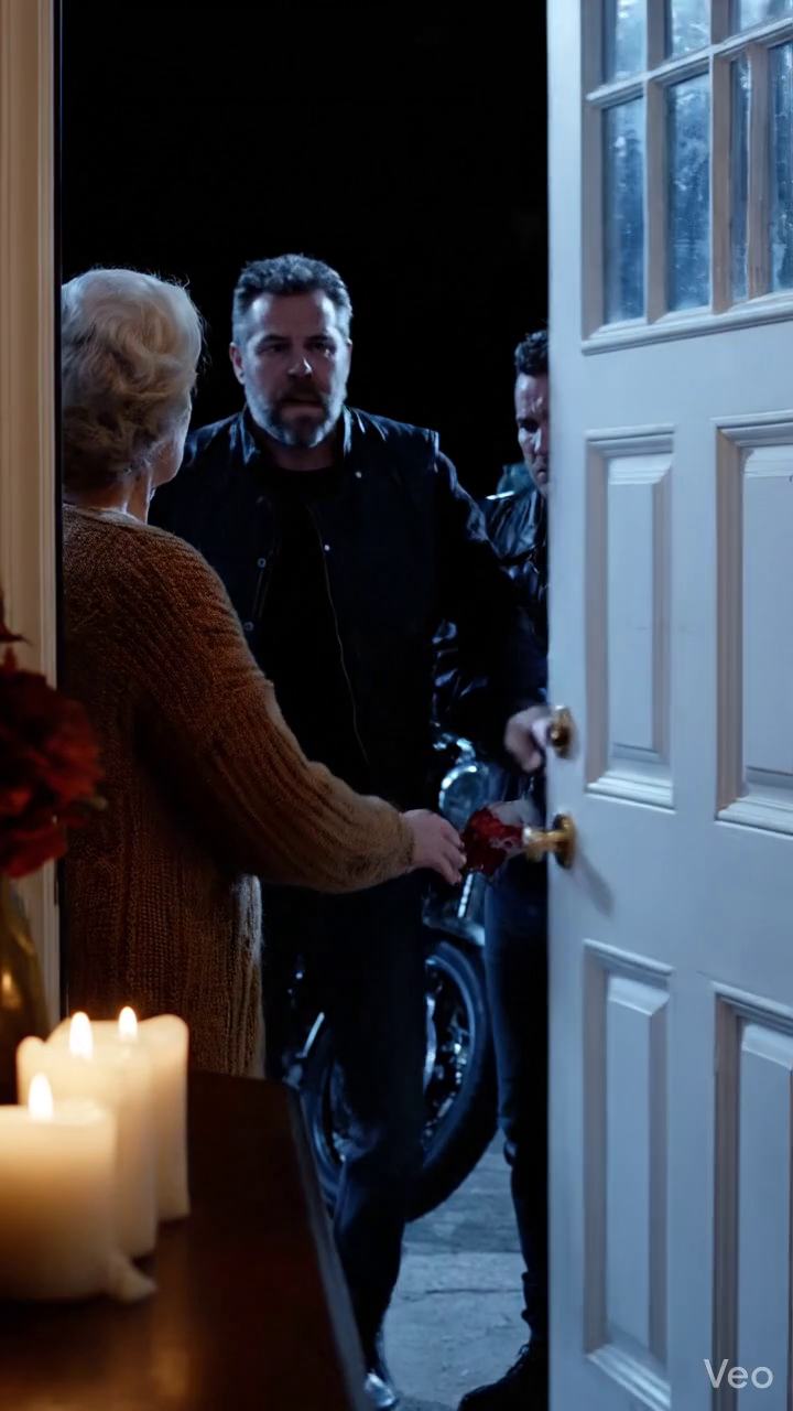 Cinq enfers Angels ont frappé sur la porte d'Irène Wilson de 72 ans au milieu d'un blizzard de l'Ohio. Elle était cassée, seule, et l'un d'eux saignait. Elle les a laissé entrer de toute façon. Trois semaines plus tard, un SUV noir a roulé sur Maple Terrace, et le visage d'Irène a changé la seconde fois qu'elle a reconnu les yeux de l'homme sortant. Pleins feux8