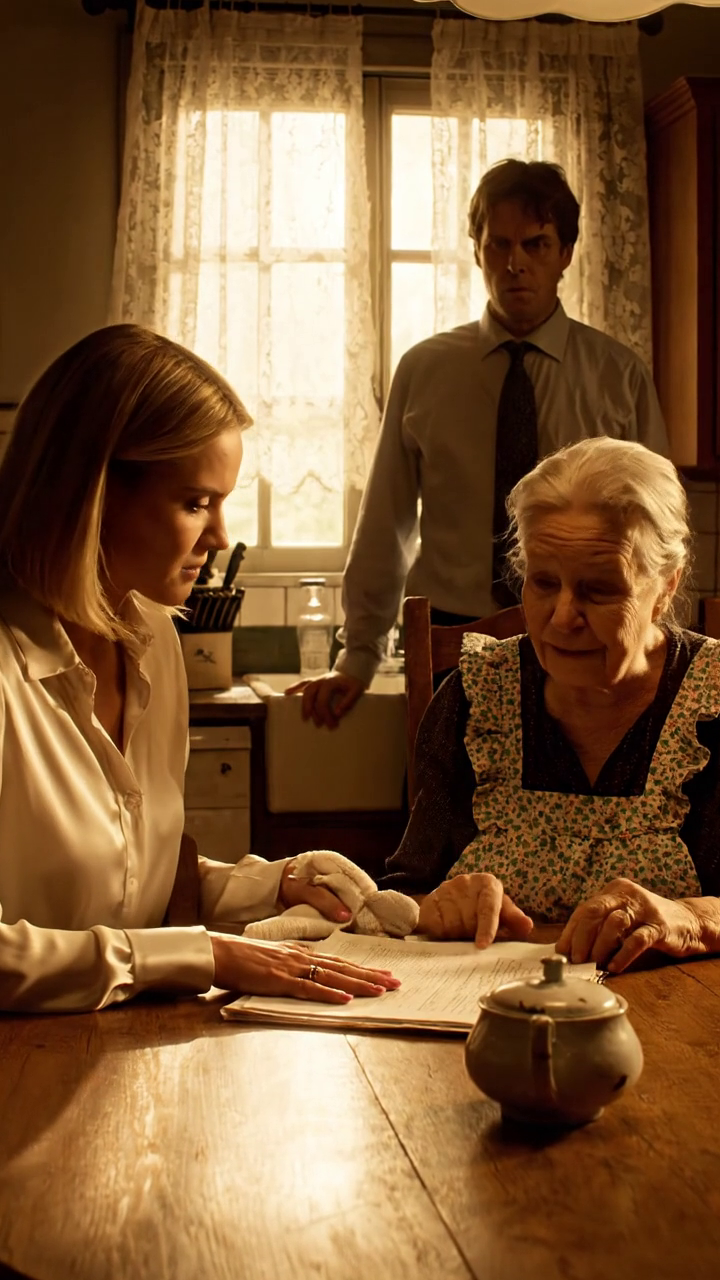 J'ai passé trente ans à m'occuper de ma petite maison sur Oakwood Street, et je croyais vraiment que mon fils le verrait toujours comme chez lui. Puis sa nouvelle femme a emménagé, a regardé nos photos de famille avec un sourire je ne pouvais pas tout à fait lire, et quand j'ai calmement poussé les papiers à travers ma table de cuisine, l'ambiance dans cette pièce a changé si vite même mon fils ne savait pas quoi dire ensuite.