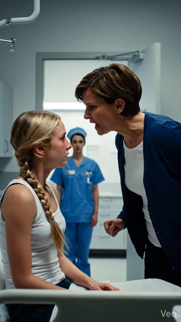 L'infirmière Paused Mid Exam comme ma mère a essayé trop dur pour mettre fin au rendez-vous tôt. Alors le docteur regarda l'écran, et la chambre entière vit ce qu'ils manquèrent