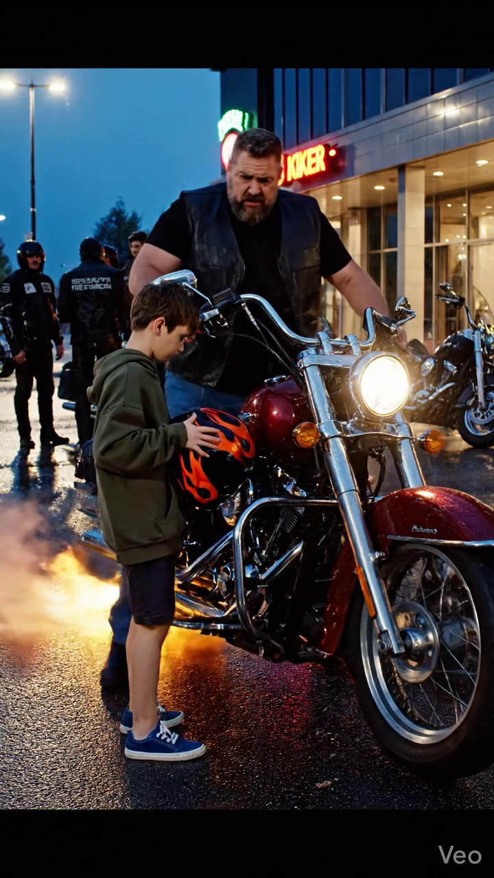 Un garçon a rendu un casque de motard par Dawn, 400 Harleys avaient roulé dedans, et sa vie n'était plus la même