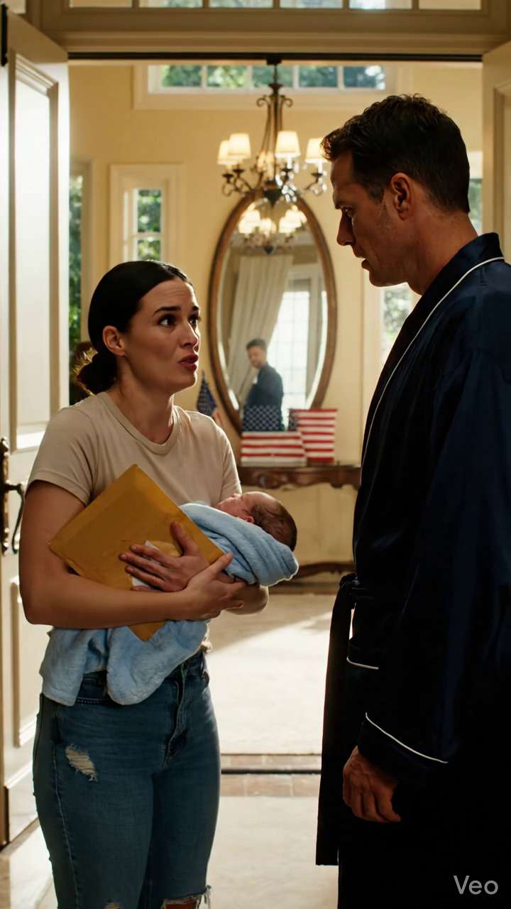 La voix de la femme de ménage s'est ébranlée dans l'interphone. Il y a une femme à la porte avec un bébé. Elle dit que c'est le tien. Alexander Devereaux a cherché dans un contrat de fusion. Sa fiancée s'est arrêtée à mi-chemin de l'escalier. Puis la jeune femme sur le porche leva le menton, resserra la couverture bleu pâle dans ses bras, et dit, 