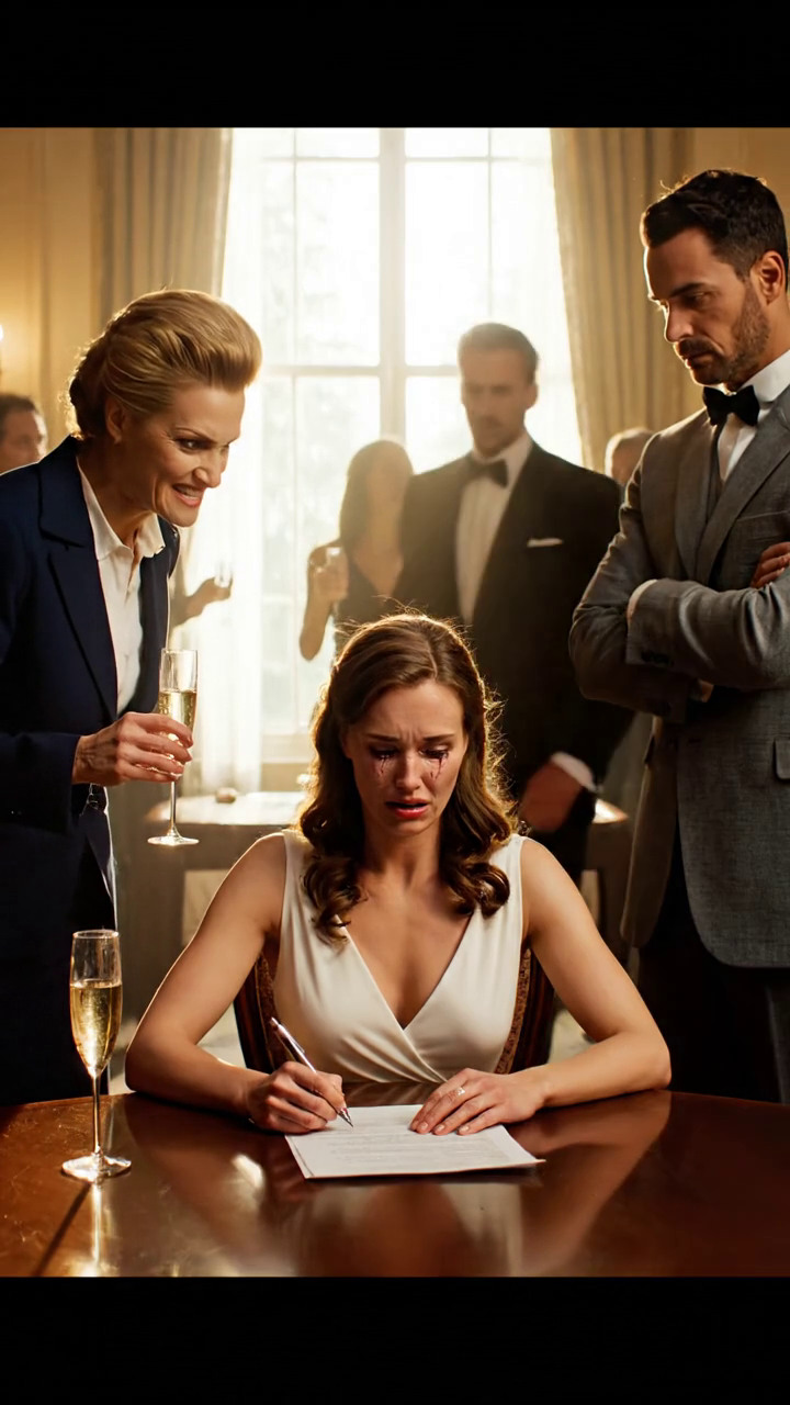 Ils ont applaudi quand elle a signé les papiers de divorce 48 heures plus tard, elle a pris le contrôle de leur empire, exposé leurs crimes, racheté leur maison, et transformé leur