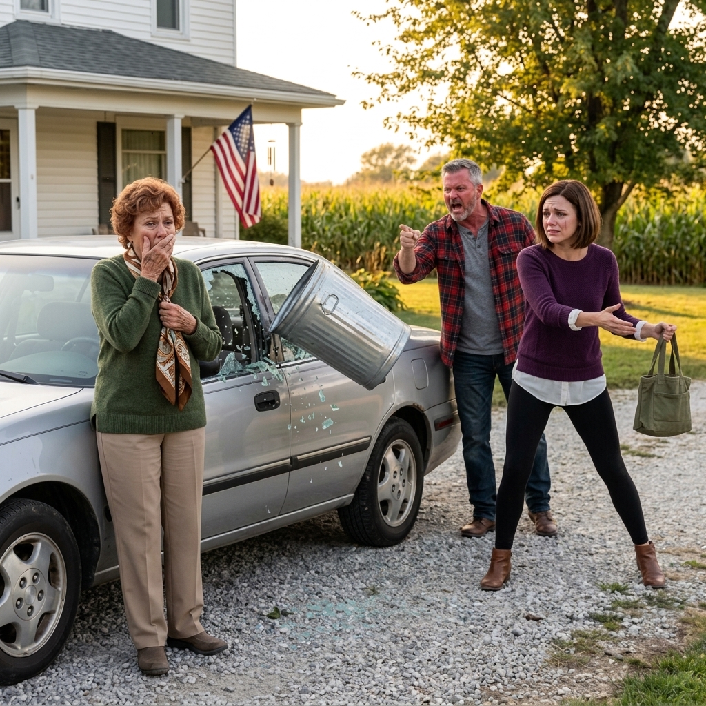 J'ai vendu ma ferme après 45 ans de maïs et de bétail, mon fils en a entendu parler, 850 000 $ et est entré directement dans ma cuisine demandant sa part comme si c'était déjà le sien, j'ai dit non, sa femme a mis une poubelle à travers ma fenêtre de voiture dans l'allée et 20 minutes plus tard, ce qui s'est arrêté à ma porte à gauche eux deux sans discours