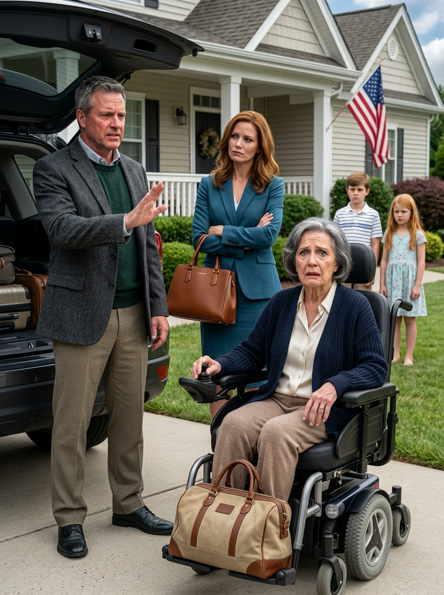 vf je suis arrivé chez mon fils en fauteuil roulant, demandant un endroit où rester. Il m'a détourné sans hésiter. Le lendemain matin, j'ai utilisé une vieille carte de mon défunt mari, j'ai trouvé dans un tiroir et le directeur de la banque a tiré de sa chaise, murmurant, -Ma... vous devez regarder cela immédiatement.