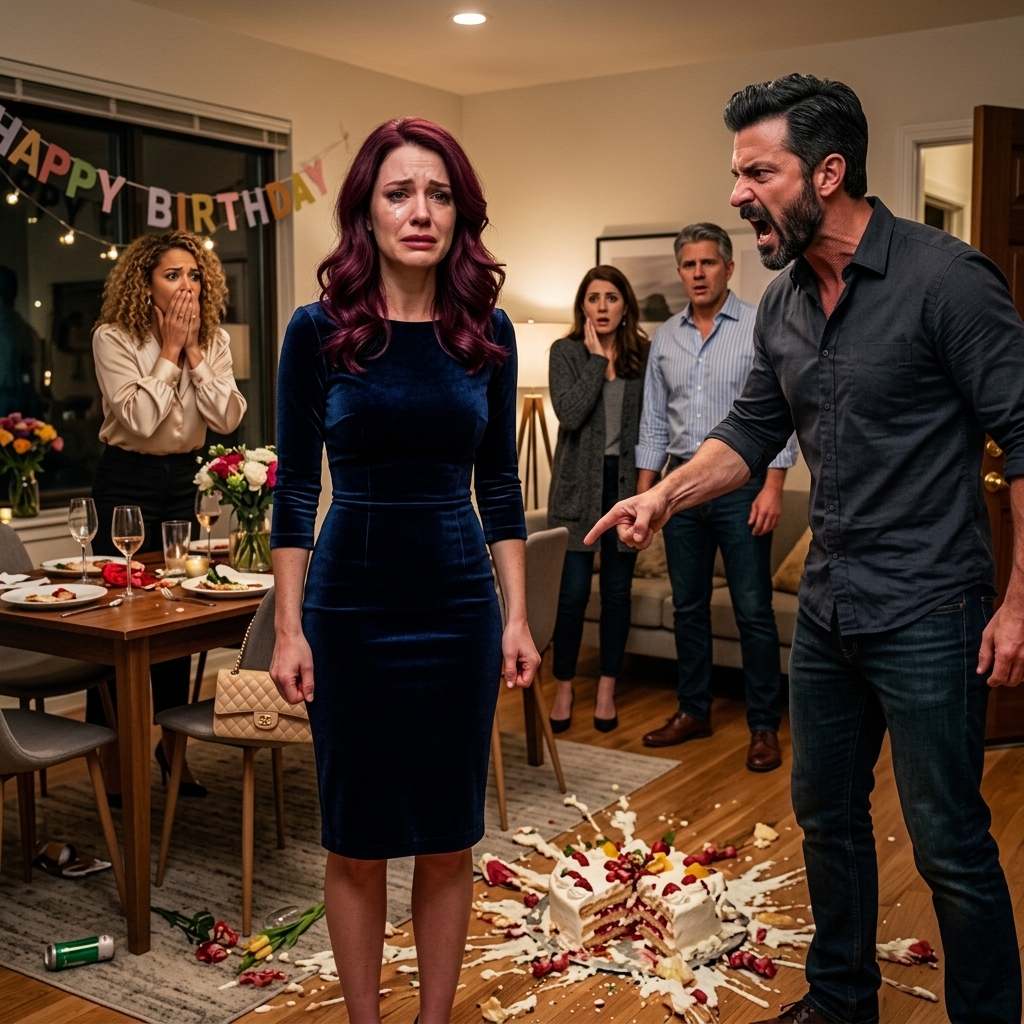 Il a jeté mon gâteau d'anniversaire sur le sol et a crié, 