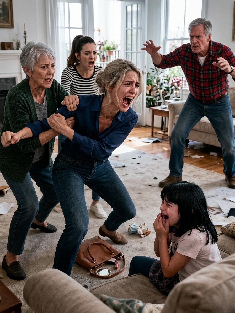 Mon père a battu ma fille de 6 ans pendant que ma mère et ma sœur me retenaient.