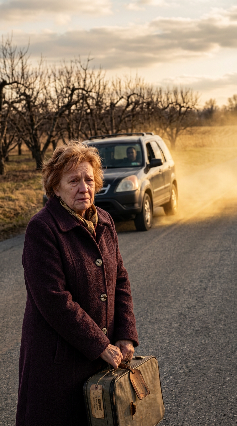 J'ai enterré mon mari de près de cinquante ans par un froid matin de Pennsylvanie. Le lendemain, mes propres enfants me regardèrent dans les yeux et dirent: «Maman, cette ferme est à nous maintenant. Puis mon fils m'a laissé sur une route déserte avec une valise et s'est enfui. Ils pensaient m'avoir tout pris. Ce qu'ils n'ont jamais imaginé, c'est que je gardais toujours le secret qui pouvait détruire leur plan. Histoires vraies
