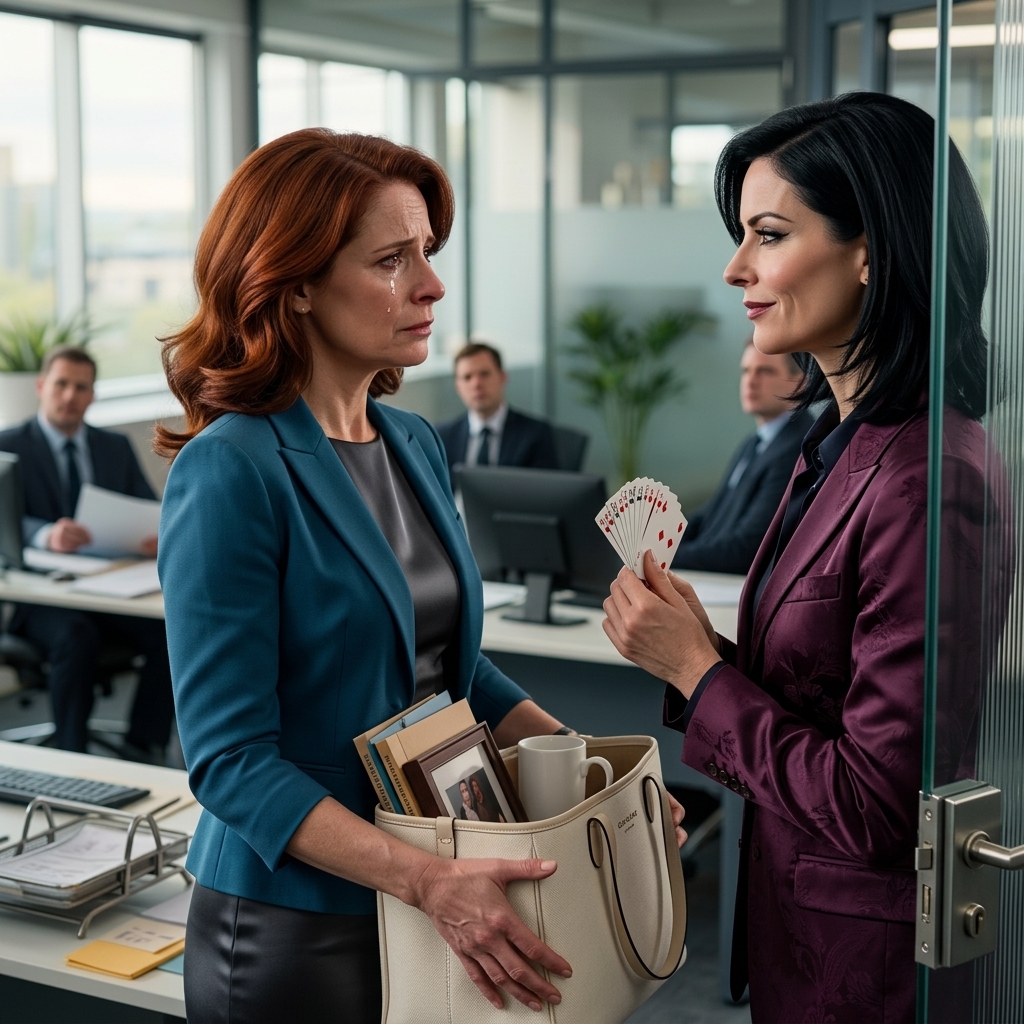 Ma belle-sœur se tenait dans mon bureau en fanant ses nouvelles cartes de visite pendant que j'avais emballé le bureau J'avais passé six ans à gagner, et quand mon beau-père a dit, 