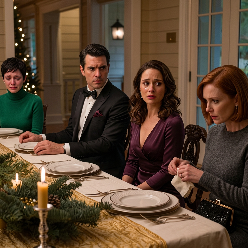 Au dîner de Noël, mon père a donné à tout le monde des cadeaux personnalisés. Quand j'ai demandé s'il y en avait un pour moi, il a roulé ses yeux et a dit, 