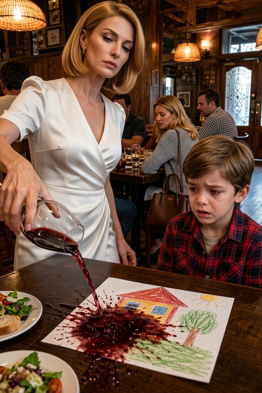 Ma sœur a délibérément versé un verre de vin rouge sur mes Nouvelles