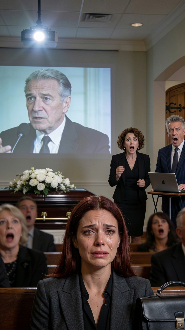 Au service, ma belle-mère sourit et dit à tout le monde que mon père m'a coupé parce que je n'étais pas sa vraie famille. Les gens chuchotaient, certains riaient, et je me suis assis là engourdie jusqu'à ce que l'avocat demande le silence. Il a dit, ce n'est pas exact. Trois semaines avant la mort de votre père, il a mis à jour tout le plan successoral, et il a laissé un relevé. Puis la vidéo a commencé, et la voix de mon père est venue à travers stable et indiscutable. Si vous regardez ça, ça veut dire qu'elle vous a enfin montré qui elle est et j'ai fait en sorte qu'elle ne puisse pas gagner. Nouveau jour