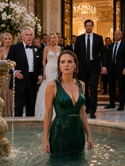 Mon père m'a poussé dans la fontaine à mon mariage d'enfant d'or et a dit à tout le monde que j'étais encore l'embarras de la famille, mais il ne savait pas que mon mari marchait déjà à travers les portes de l'hôtel avec la sécurité derrière lui.