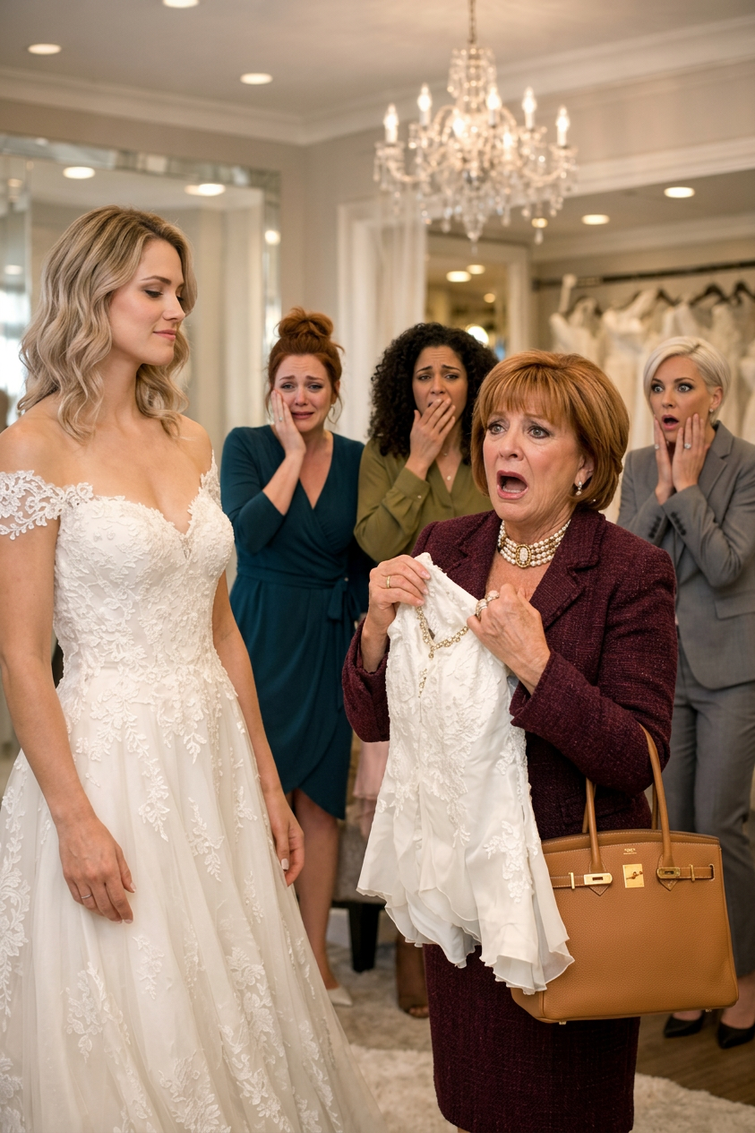La belle-mère m'a fait mordre la robe de mariée, puis elle a froissé quand elle a vu l'étiquette ! Nouvelles