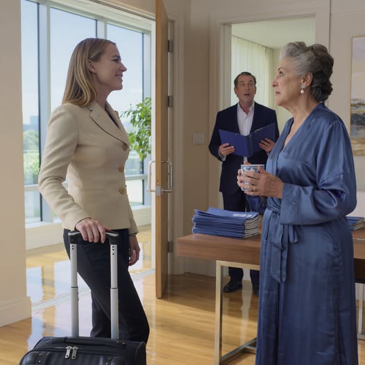 Après six semaines à Boston pour aider sa sœur à se remettre, Claire est rentrée à son appartement d'Atlanta seulement pour trouver sa mère en droit portant sa robe, tenant sa grand-mère Mug, et criant, -Laissez maintenant ou je vais appeler la police! Mais quand Claire a ouvert son mari, elle a trouvé le seul papier qui a tout changé