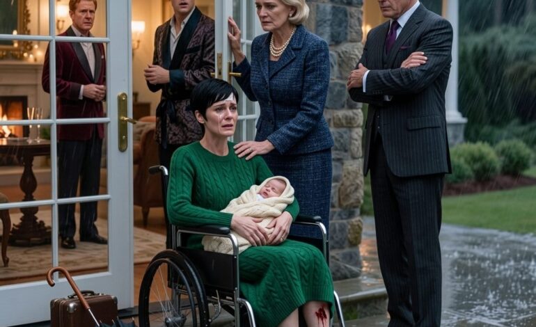 J'ai roulé vers mes parents 4,7 millions de dollars manoir dans un fauteuil roulant et supplié pour un abri après avoir perdu mon mari et ma fille, mais ma mère a craqué la porte et a dit,