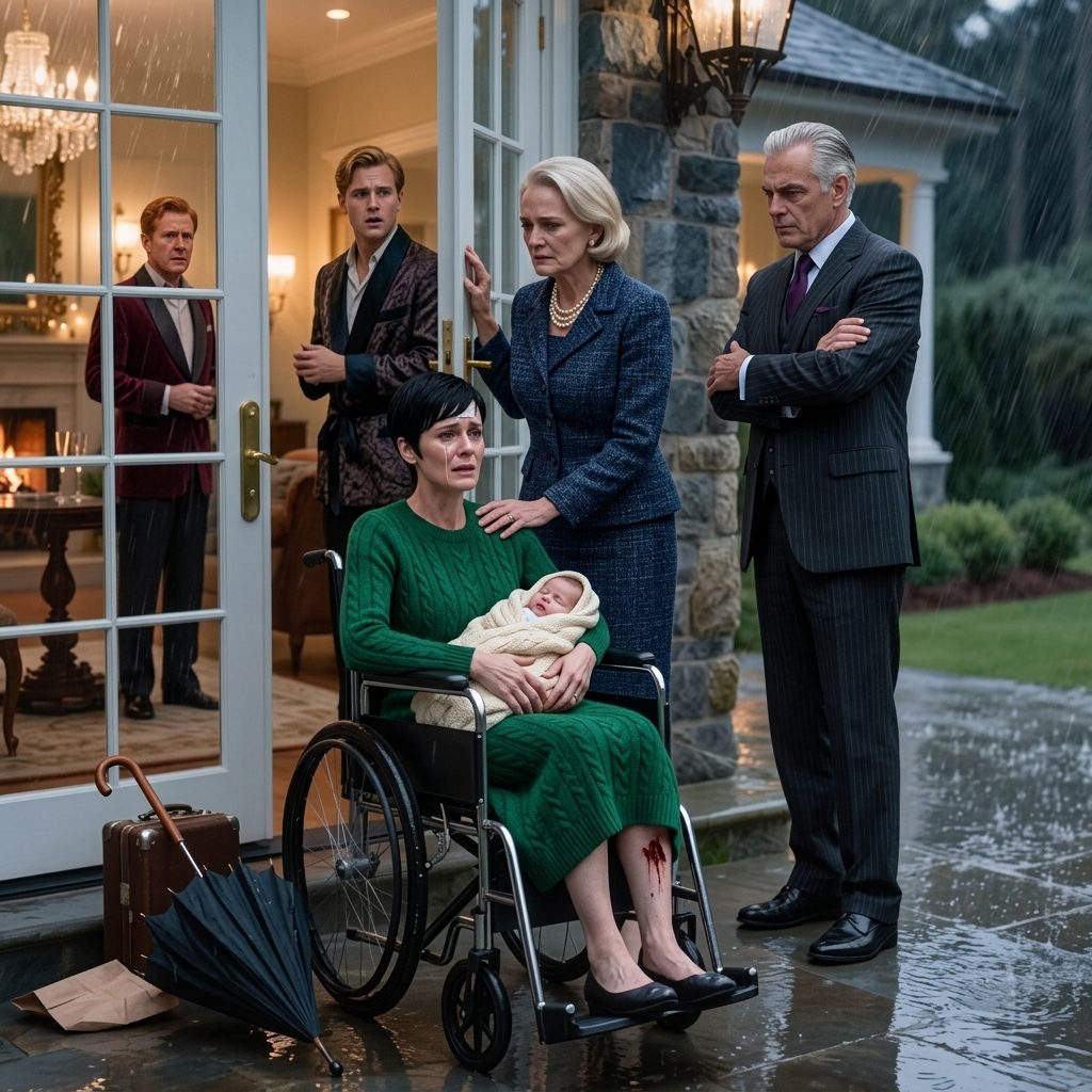 J'ai roulé vers mes parents 4,7 millions de dollars manoir dans un fauteuil roulant et supplié pour un abri après avoir perdu mon mari et ma fille, mais ma mère a craqué la porte et a dit,