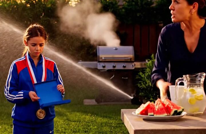 À un barbecue familial, ma belle-sœur a jeté toutes mes médailles de 12 ans dans la poubelle de la cuisine parce qu'elle surpassait sa cousine, et quand ma belle-mère a dit : "Elle a besoin d'être humble," mon mari est resté calme, puis a passé un appel téléphonique. Nouvelles