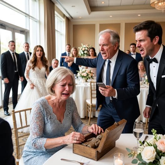 Au mariage de notre fils, ma belle-fille a donné à ma femme une petite boîte et souri comme si rien n’était mal. Mais quand ma femme l’a ouvert, elle a vu quelque chose lié à notre petit-fils disparu. J’ai fait un appel tranquille, et quand des étrangers sont entrés dans le hall, la réaction de la mariée nous a tout raconté. Rois