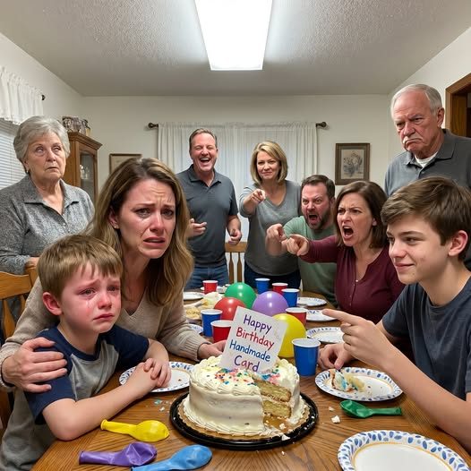 À l’anniversaire de ma mère, mon neveu a broyé la carte de mon fils et l’a jetée dans le gâteau. Personne n’aime son art bizarre. La table a éclaté en riant. Plus tard dans la nuit, mon père a envoyé un texto, peut-être sauter Noël. Tu fais tomber l’humeur. J’ai répondu, je saute aussi votre hypothèque. Permanentement. Le matin, j’avais 48 appels manqués… Nouveau jour